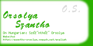 orsolya szantho business card